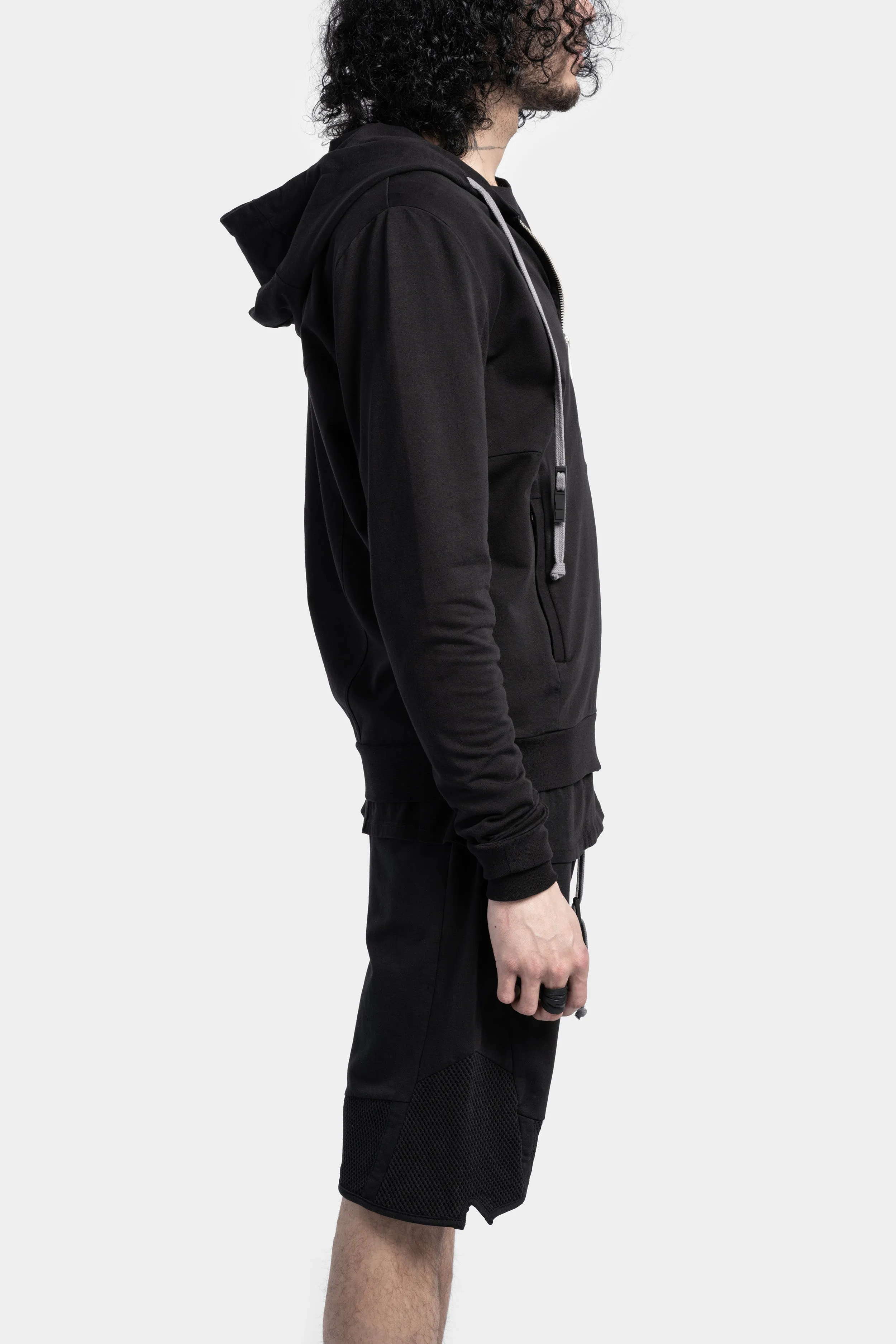 Zip hoodie pullover, Black