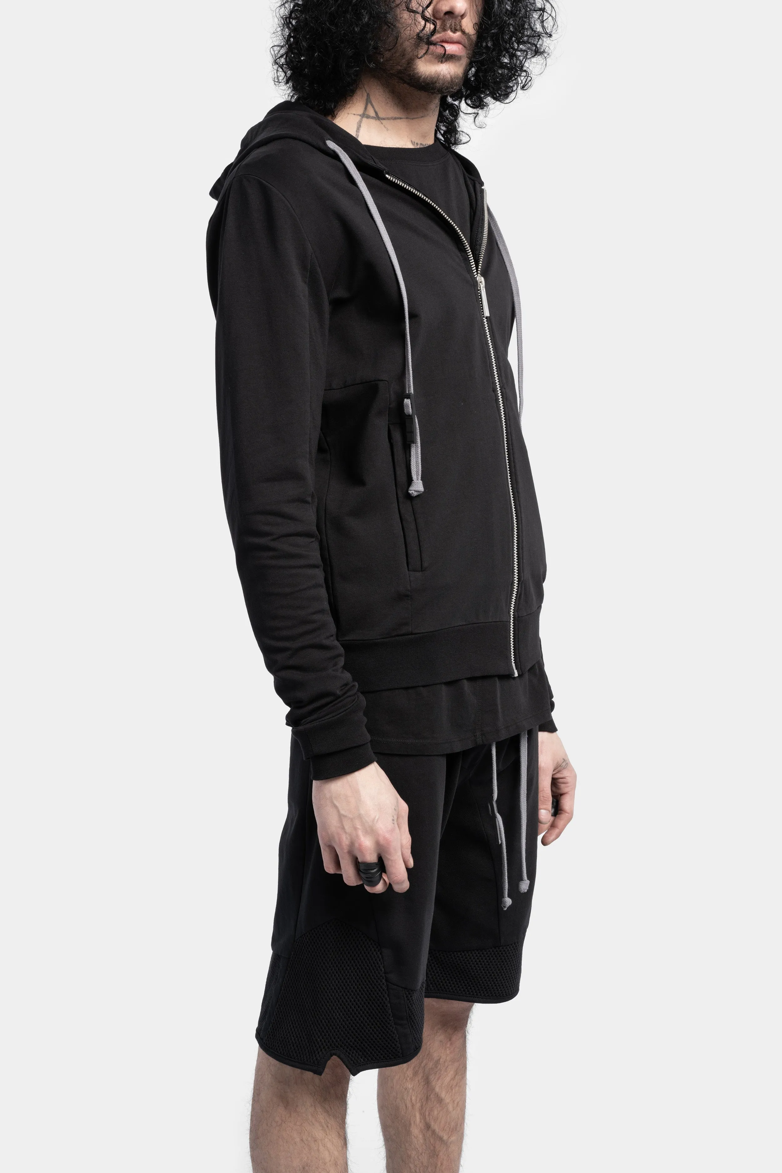 Zip hoodie pullover, Black